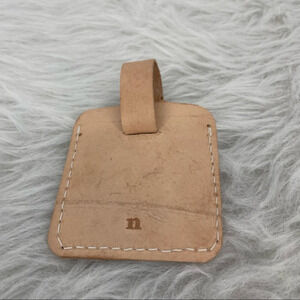 Noah Marion natural tan Leather‎ luggage Bag tag Austin Texas
